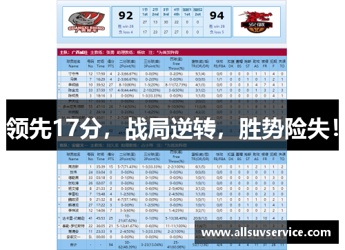领先17分，战局逆转，胜势险失！